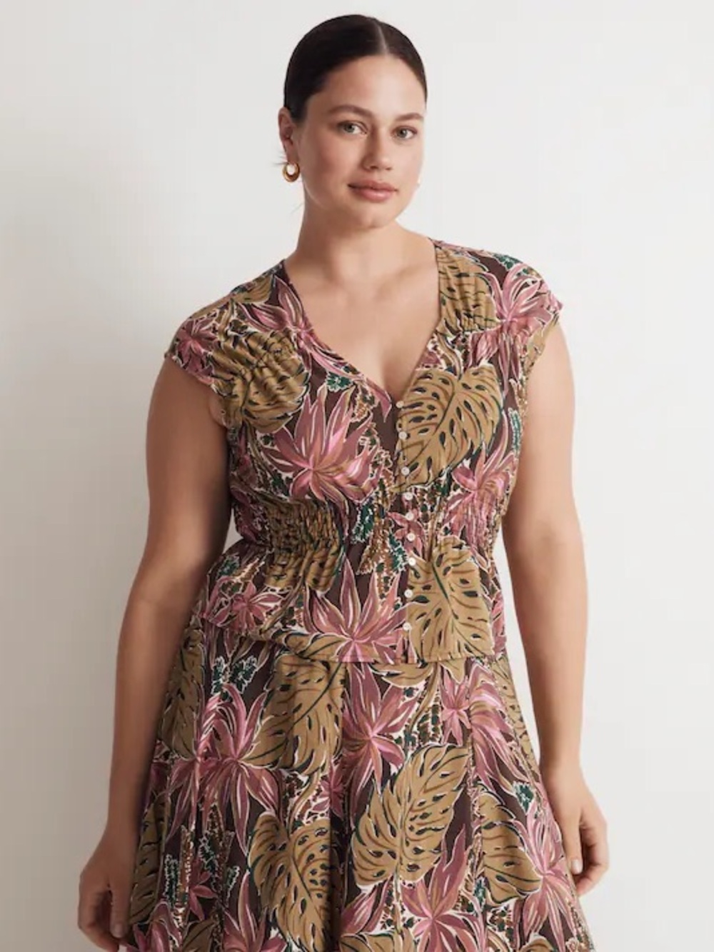 Madewell Palm floral print Blouse